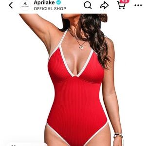Women's Red One Piece Swimsuit
